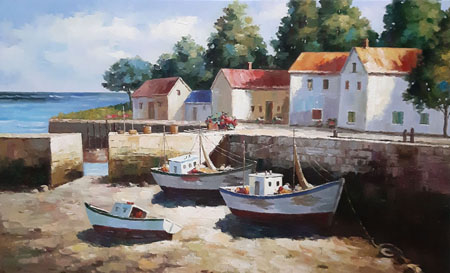 2222-T3 | 90cm x 60cm | bateaux sur terre 